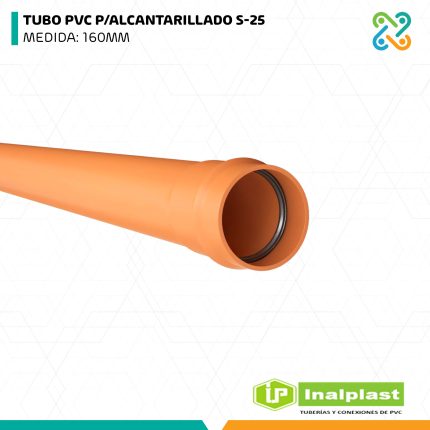 TUBO PVC P/ALCANTARILLADO S-25 160MM INALPLAST