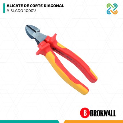 ALICATE DE CORTE DIAGONAL AISLADO 1000V BROKWALL