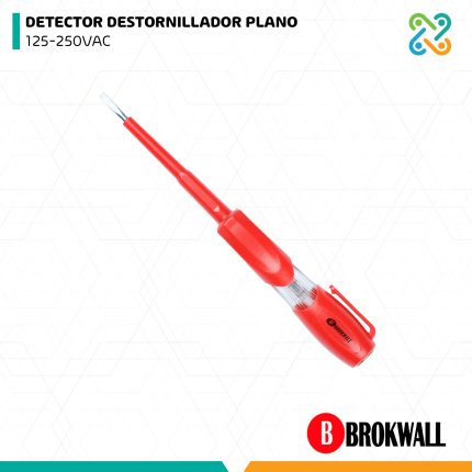 DETECTOR DESTORNILLADOR PLANO 125-250VAC BROKWALL