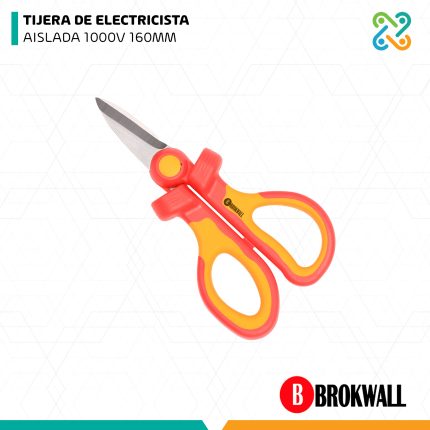 TIJERA DE ELECTRICISTA AISLADA 1000V 160MM BROKWALL