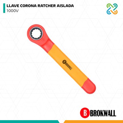 LLAVE CORONA RATCHER AISLADA 1000V BROKWALL