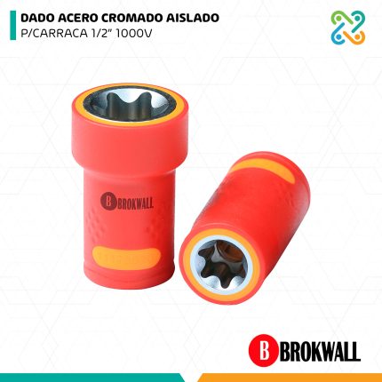 DADO ACERO CROMADO AISLADO P/CARRACA 1/2” 1000V BROKWALL