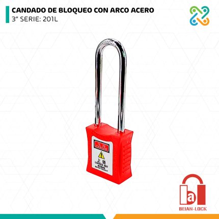 CANDADO DE BLOQUEO CON ARCO ACERO 3” SERIE: 201L BEIAN LOCK
