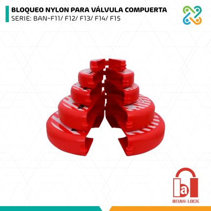 BLOQUEO NYLON PARA VÁLVULA COMPUERTA SERIE: BAN-F11/ F12/ F13/ F14/ F15 BEIAN LOCK
