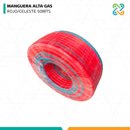 MANGUERA ALTA GAS ROJO/CELESTE 50MTS IMPORTADO