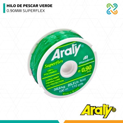 HILO DE PESCAR VERDE 0.90MM SUPERFLEX ARATY
