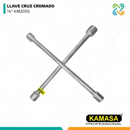 LLAVE CRUZ CROMADO 14" KM2055 KAMASA