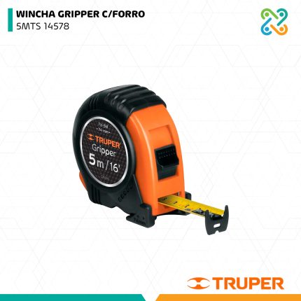 WINCHA GRIPPER C/FORRO 5MTS 14578 TRUPER