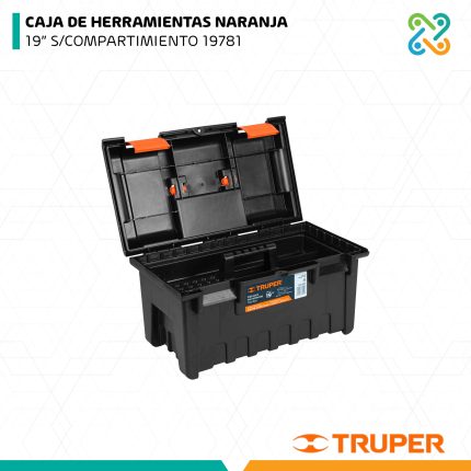 CAJA DE HERRAMIENTAS NARANJA 19" S/COMPARTIMIENTO 19781 TRUPER