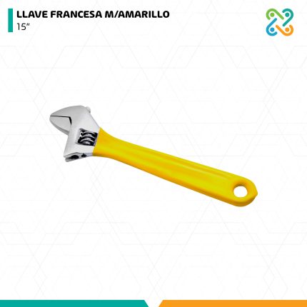 LLAVE FRANCESA M/AMARILLO 15" IMPORTADO