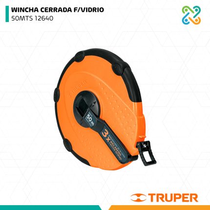 WINCHA CERRADA F/VIDRIO 50MTS 12640 TRUPER