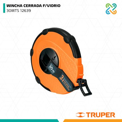 WINCHA CERRADA F/VIDRIO 30MTS 12639 TRUPER