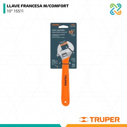 LLAVE FRANCESA M/COMFORT 10" 15511 TRUPER