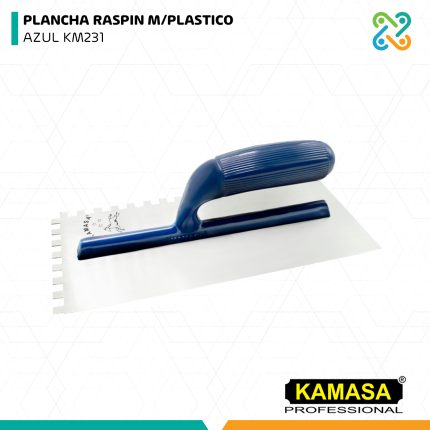 PLANCHA RASPIN M/PLASTICO AZUL KM231 KAMASA