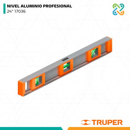 NIVEL ALUMINIO PROFESIONAL 24" 17036 TRUPER