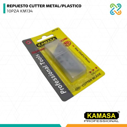 REPUESTO CUTTER METAL/PLASTICO 10PZA KM134 KAMASA