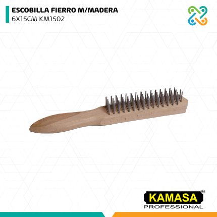 ESCOBILLA FIERRO M/MADERA 6X15CM KM1502 KAMASA