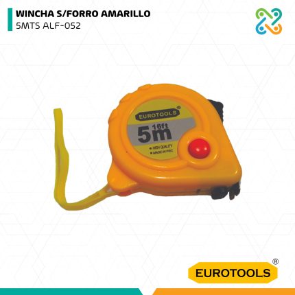 WINCHA S/FORRO AMARILLO 5MTS ALF-052 EUROTOOLS