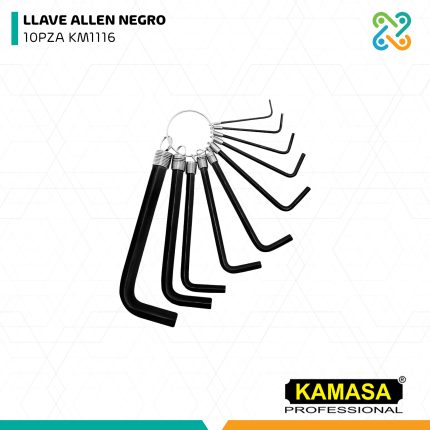 LLAVE ALLEN NEGRO 10PZA KM1116 KAMASA