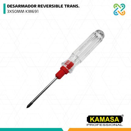 DESARMADOR REVERSIBLE TRANSPARENTE 3X50MM KM691 KAMASA