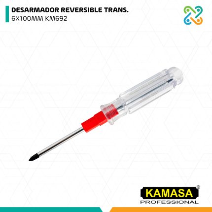 DESARMADOR REVERSIBLE TRANSPARENTE 6X100MM KM692 KAMASA