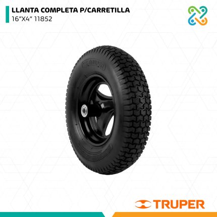 LLANTA COMPLETA P/CARRETILLA 16”X4” 11852 TRUPER