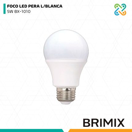 FOCO LED PERA L/BLANCA 5W BX-1010 BRIMIX