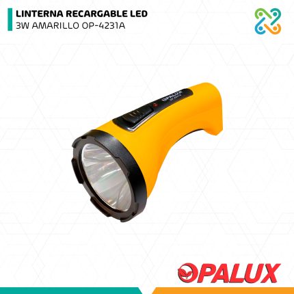 LINTERNA RECARGABLE LED 3W AMARILLO OP-4231A OPALUX