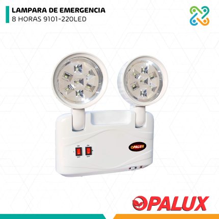 LAMPARA DE EMERGENCIA 8 HORAS 9101-220LED OPALUX