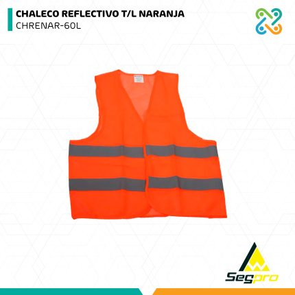 CHALECO REFLECTIVO T/L NARANJA CHRENAR-60L SEGPRO
