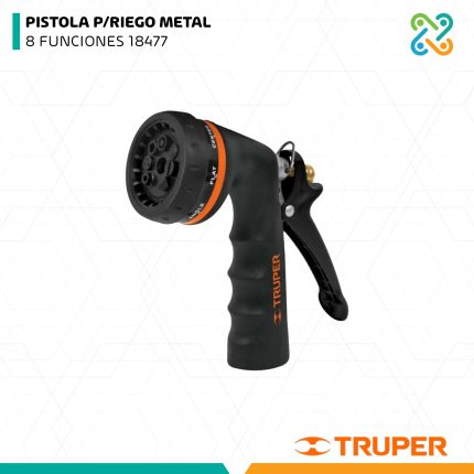 PISTOLA P/RIEGO METAL 8 FUNCIONES 18477 TRUPER