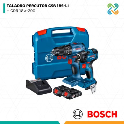 TALADRO PERCUTOR GSB 185-LI + GDR 18V-200 BOSCH