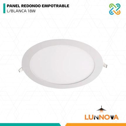 PANEL REDONDO EMPOTRABLE L/BLANCA 18W LUNNOVA