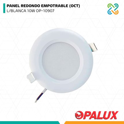 PANEL REDONDO EMPOTRABLE (OCT) L/BLANCA 10W OP-10907 OPALUX