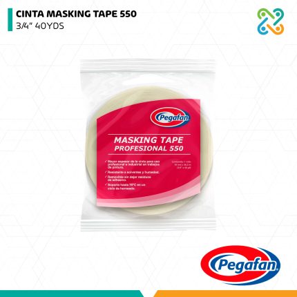 CINTA MASKING TAPE 550 3/4” 40YDS PEGAFAN