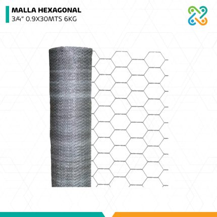 MALLA HEXAGONAL 3/4" 0.9X30MTS 6KG IMPORTADO