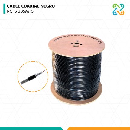 CABLE COAXIAL NEGRO RG-6 305MTS IMPORTADO