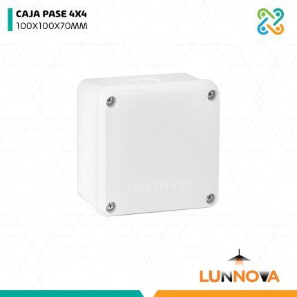 CAJA PASE 4X4 100X100X70MM LUNNOVA