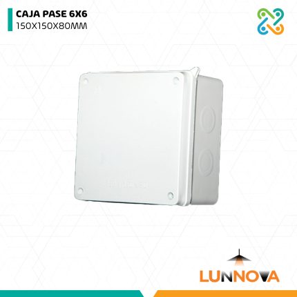 CAJA PASE 6X6 150X150X80MM LUNNOVA