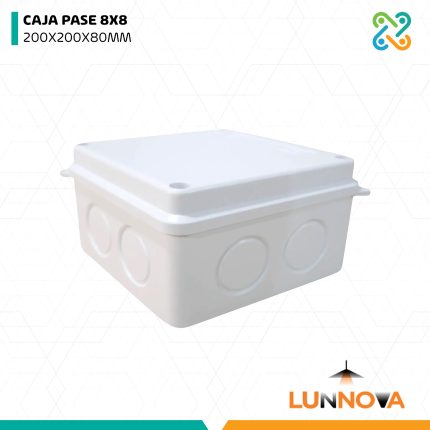 CAJA PASE 8X8 200X200X80MM LUNNOVA