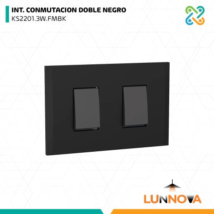 INT. CONMUTACION DOBLE NEGRO KS2201.3W.FMBK LUNNOVA