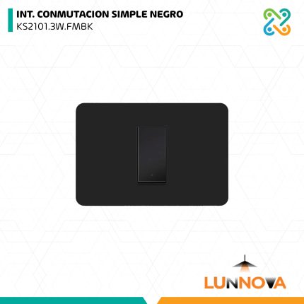 INT. CONMUTACION SIMPLE NEGRO KS2101.3W.FMBK LUNNOVA