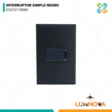 INTERRUPTOR SIMPLE NEGRO KS2101.FMBK LUNNOVA