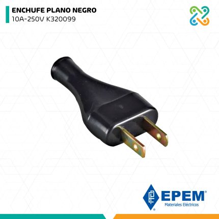 ENCHUFE PLANO NEGRO 10A-250V K320099 EPEM