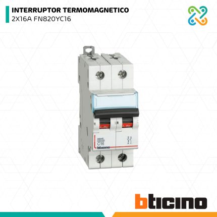 INTERRUPTOR TERMOMAGNETICO 2X16A FNB20YC16 BTICINO