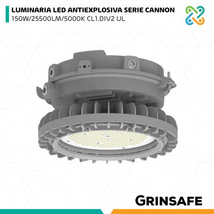 LUMINARIA LED ANTIEXPLOSIVA SERIE CANNON 150W/25500LM/5000K CL1.DIV2 UL GRINSAFE