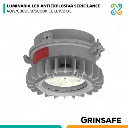 LUMINARIA LED ANTIEXPLOSIVA SERIE LANCE 40W/6800LM/5000K CL1.DIV2 UL GRINSAFE