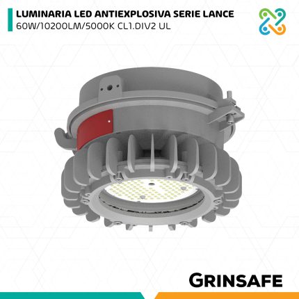 LUMINARIA LED ANTIEXPLOSIVA SERIE LANCE 60W/10200LM/5000K CL1.DIV2 UL GRINSAFE