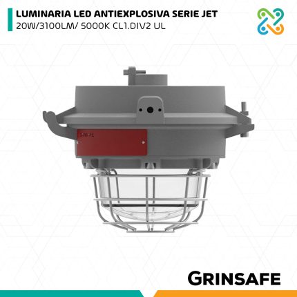 LUMINARIA LED ANTIEXPLOSIVA SERIE JET 20W/3100LM/ 5000K CL1.DIV2 UL GRINSAFE