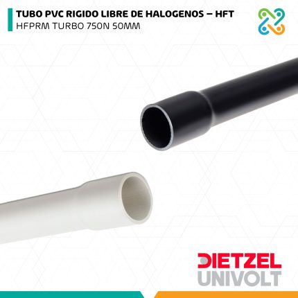 TUBO PVC RIGIDO LIBRE DE HALOGENOS – HFT HFPRM TURBO 750N 50MM DIETZEL UNIVOLT